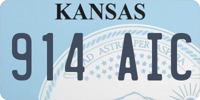 KS license plate 914AIC