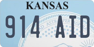 KS license plate 914AID