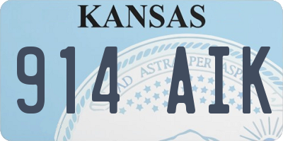 KS license plate 914AIK