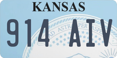 KS license plate 914AIV