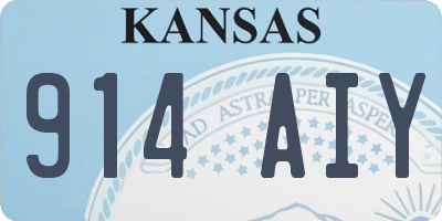 KS license plate 914AIY
