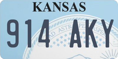 KS license plate 914AKY