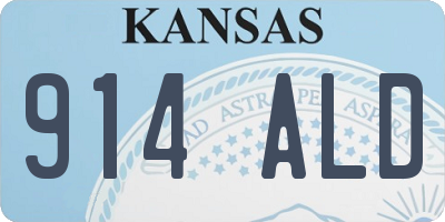 KS license plate 914ALD