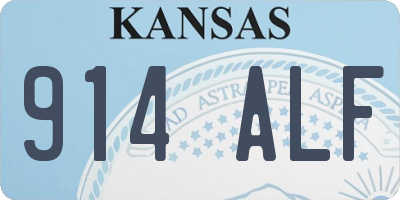 KS license plate 914ALF