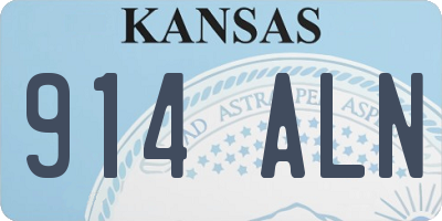 KS license plate 914ALN
