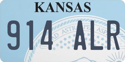 KS license plate 914ALR