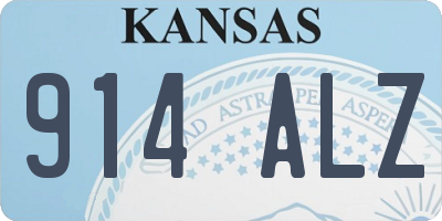 KS license plate 914ALZ