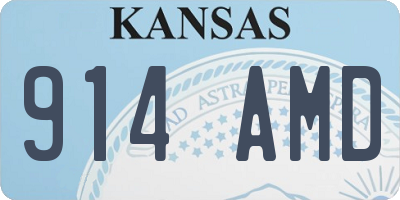 KS license plate 914AMD