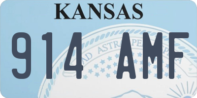 KS license plate 914AMF