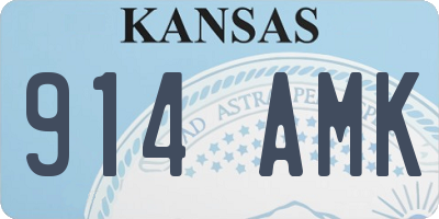 KS license plate 914AMK