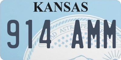 KS license plate 914AMM