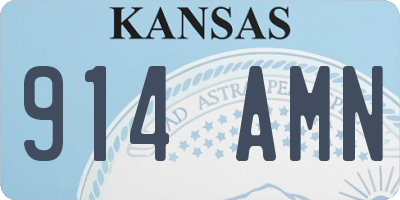 KS license plate 914AMN