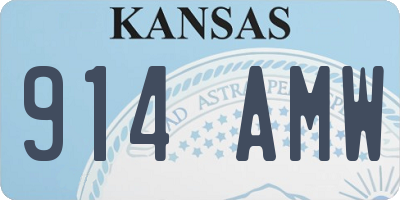 KS license plate 914AMW