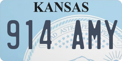 KS license plate 914AMY