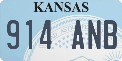 KS license plate 914ANB