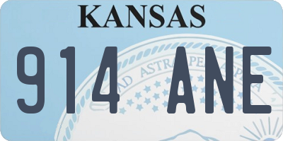 KS license plate 914ANE