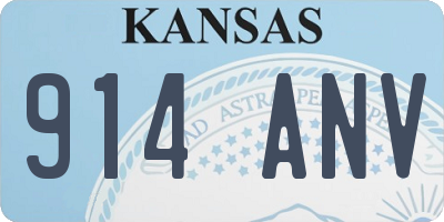 KS license plate 914ANV