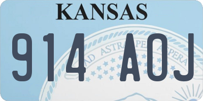 KS license plate 914AOJ
