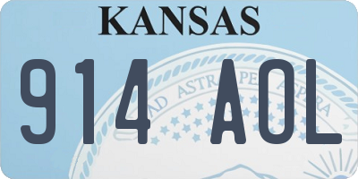 KS license plate 914AOL