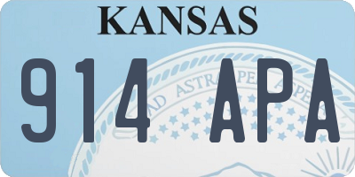 KS license plate 914APA