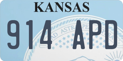 KS license plate 914APD
