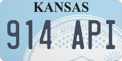 KS license plate 914API