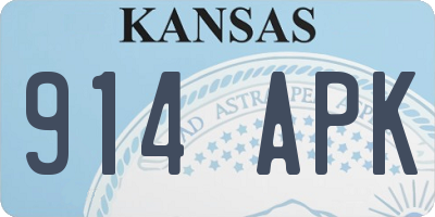 KS license plate 914APK