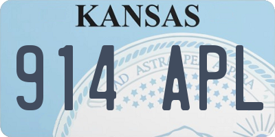 KS license plate 914APL