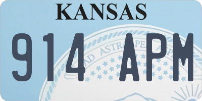KS license plate 914APM