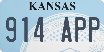 KS license plate 914APP