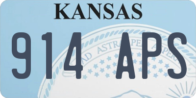 KS license plate 914APS