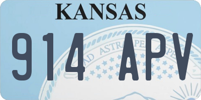 KS license plate 914APV