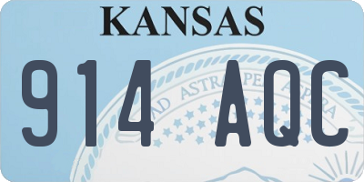 KS license plate 914AQC