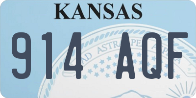 KS license plate 914AQF