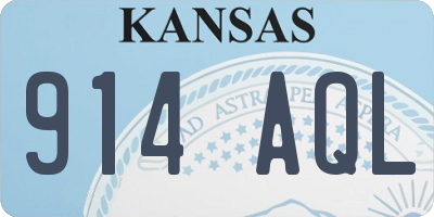 KS license plate 914AQL