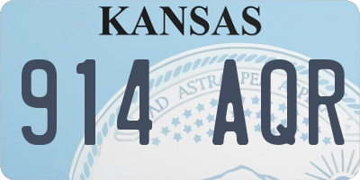 KS license plate 914AQR