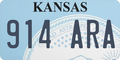 KS license plate 914ARA