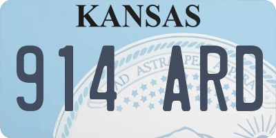 KS license plate 914ARD