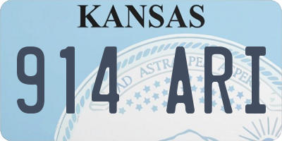 KS license plate 914ARI