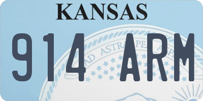 KS license plate 914ARM