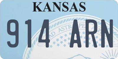 KS license plate 914ARN