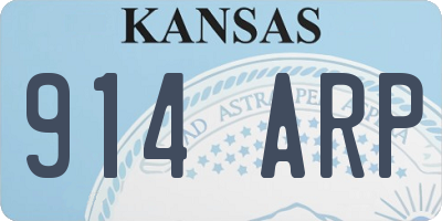 KS license plate 914ARP