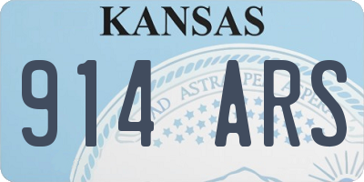 KS license plate 914ARS