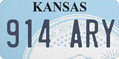 KS license plate 914ARY