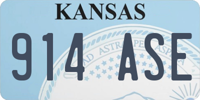 KS license plate 914ASE