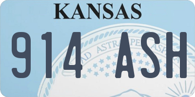 KS license plate 914ASH