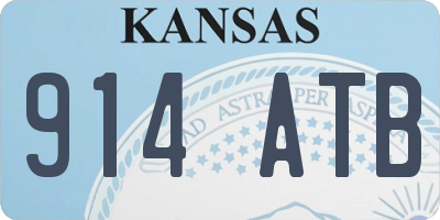 KS license plate 914ATB
