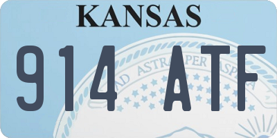 KS license plate 914ATF