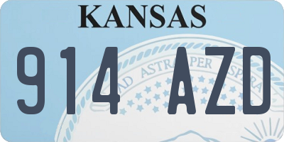 KS license plate 914AZD