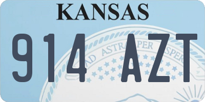 KS license plate 914AZT